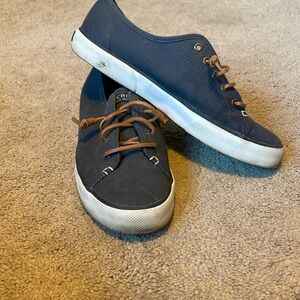 Navy Sperry Topsiders with Memory Foam